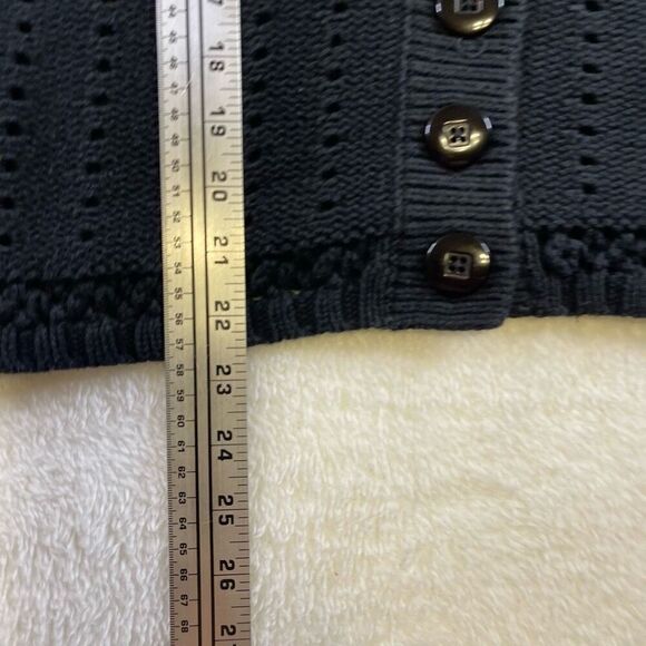 Hillard & Hanson Cardigan Sweater Womens XL Button V-Neck Long Sleeve Black - Picture 5 of 13